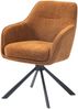Armlehnstuhl >Avola< (2er-Set) Federkern, Drehfunktion, rostfarben - 57x87x65 (BxHxT) Bild 5