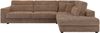 Freistehendes Ecksofa mit lose Kissen, L-form - SAVONA - rechts - Braun Cord Bild 5