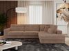 Freistehendes Ecksofa mit lose Kissen, L-form - SAVONA - rechts - Braun Cord Bild 2