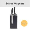 Hanseküche Magnet-Messerblock Messerblock magnetisch ohne Messer – Drehbarer Messerhalter (1tlg), Fester Stand mit Gummifüßen, 360 Grad drehbar, Starker Magnet Bild 2