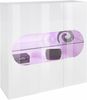 INOSIGN Highboard Real,Highboard,Kommode,Schrank mit 3 Türen,komplett hochglanz lackiert, mit 3 Türen, davon 2 aus Glas, mit einer großen Glasablage, Höhe 121 Bild 3