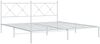 vidaXL Bettgestell mit Kopfteil Metall Weiß 180x200 cm 376555 Bild 3