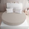 Strauss Home Spannbettlaken Premium RUND 220x220 bis 25cm 100% Baumwolle 150GSM Jersey, Gummizug: Rundumgummizug, 150GSM Bild 4