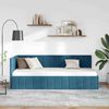 vidaXL Eckbettgestell mit Kopfteil Blau 80 cm x 200 cm Samt 42016286 Bild 3