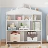 GarveeMore Kinderregal mit 15 Fächern,Burgdesign Spielzeugtruhe,103.5x30x100cm, Bücherregal Kinder,Standregal Spielzeug für Kinderzimmer,Schlafzimmer Bild 3