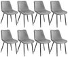 tectake Esszimmerstuhl Set Stuhl (8er Set, 8 St), gepolstert, in Samtoptik Bild 5
