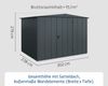 Hörmann Ecostar Metall-Gerätehaus Elegant mit Satteldach Typ 3, 238x303 cm , anthrazitgrau, 7,2 m²,1-flüglige Tür Bild 3