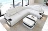 Ecksofa Elena Eleganz L Form aus Leder - Ledermix - weiß-schwarz - Rechts Bild 3