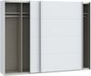 Forte SOPHISTISPACE Kleiderschrank 270, 2-türiger Schwebetürenschrank mit Einlegeböden und Kleiderstange, Weiß, 269,8 cm breit, 210,5 cm hoch, 62,9 cm tief Bild 5