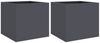 vidaXL Pflanzkübel 2 Stk. Anthrazit 32x30x29 cm Stahl 841540 Bild 2