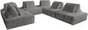 KAWOLA Modulsofa WIOLO SOFT 6 Module 6 Rückenkissen Weicher Breitcord grau 84 x 333 x 333 cm Bild 3