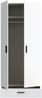 Forte TRAWEN Kleiderschrank 90, moderner Kleiderschrank, Flurschrank, Mehrzweckschrank, 2-türig, Schublade, Holzwerkstoff, Weiß, 88,9 cm breit x 210,5 cm hoch x 54,2 cm tief Bild 4