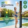 Sekey Solardusche 40 L Solar-Gartendusche Gartendusche Ohne Strom & energiesparend, Schnelle & einfache Montage mit 360° Duschkopf & Fußdusche Bild 3