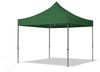 3x3 m Faltpavillon, PREMIUM Stahl 40mm, Seitenteile mit Sprossenfenstern, dunkelgrün Bild 2