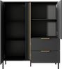 AX LIVING Modern Catanian 2T2S Highboard Anthrazit Kommode 103,3 cm Bild 5