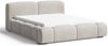 GRAINGOLD Aubi Polsterbett 160x200, Doppelbett mit Bettkasten, Velour-Stoff, Beige Bild 2