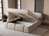 GRAINGOLD Aubi Polsterbett 160x200, Doppelbett mit Bettkasten, Velour-Stoff, Beige Bild 5