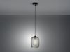 LED Pendelleuchte einflammig Kristall Glasschirm Rauchglas Ø15cm Bild 3