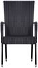 vidaXL 7-tlg. Garten-Essgruppe Poly Rattan Schwarz 3070758 Bild 5