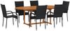 vidaXL 7-tlg. Garten-Essgruppe Poly Rattan Schwarz 3070758 Bild 2