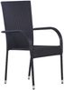 vidaXL 7-tlg. Garten-Essgruppe Poly Rattan Schwarz 3070758 Bild 4