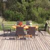 vidaXL 7-tlg. Garten-Essgruppe Poly Rattan Schwarz 3070758 Bild 1
