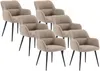 Vente-unique - HEKA Stuhl Stoff Beige - B 61 cm x H 78 cm x L 59,5 cm Bild 3