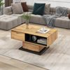 Couchtisch mit Schublade & doppelseitigem Stauraum, 100x60x47 cm, Eiche/Anthrazit Bild 4