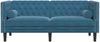 vidaXL Chesterfield-Sofa mit Nackenrollen 2-Sitzer Blau Samt 372691 Bild 4