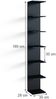 Vicco 'Paolo' Wandregal mit 7 Ebenen, Spannplatte schwarz, 30 x 190 x 28 cm Bild 2