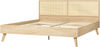 Bett mit Lattenrost MONPAZIER 180 x 200 cm Rattan Heller Holzfarbton Bild 5