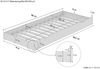 Erst-Holz® Bettkasten als Zusatzbett für unsere Etagenbetten 80x190 - Kiefer weiß - 90.10-S17W Bild 2