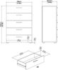 Dmora Kommode Alf, Mehrzweckkommode, Schlafzimmerkommode, Schrank mit Schubladen, 70x40 h102 cm, Schwarz Bild 3
