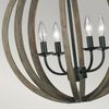 Pendellampe, Deckenlampe, Eichenholz Schmiedeeisen, D 52,1 cm Bild 2