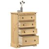 vidaXL Kommode Corona 80x43x114 cm Massivholz Kiefer 4005672 Bild 1