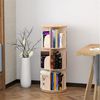 GarveeMore Bücherregal 360 Grad drehendes Bücherregal massives Holz stehendes Regalboden Bild 3