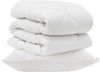 vidaXL Bettdecke mit Kissen 2 pcs Weiß Mikrofaser 3376669 Bild 2