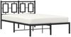 vidaXL Bettgestell mit Kopfteil Metall Schwarz 120x190 cm 374238 Bild 4