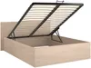 Vente-unique - VELONA Bett Holz, Platte Beige - B 199,8 cm x H 81,2 cm x L 164,4 cm Bild 5