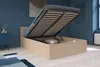 Vente-unique - VELONA Bett Holz, Platte Beige - B 199,8 cm x H 81,2 cm x L 164,4 cm Bild 2