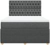 vidaXL Boxspringbett mit Matratze Dunkelgrau 140x190 cm Stoff 3292059 Bild 4