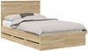 vidaXL Bettrahmen Sonoma-Eiche 120 x 190 cm Ingenieurs Holz 3411140 Bild 2