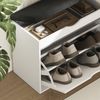 Schuhbank Schufy Weiß 60 x 51 cm mit 2 Fächern Vicco Bild 4