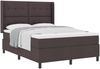 vidaXL Boxspringbett mit Kissen Dunkelbraun 190 x 140 cm Stoff 3341640 Bild 2
