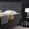 Boxspringbett Dallas 180x200 Webstoff Anthrazit Bild 2