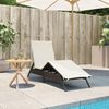 vidaXL Sonnenliege mit Auflage Braun Poly Rattan 4002702 Bild 3