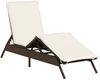 vidaXL Sonnenliege mit Auflage Braun Poly Rattan 4002702 Bild 2