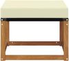 vidaXL Outdoor-Fußhocker Massivholz Akazie und Textilene Stoff Natur 900593 Bild 4