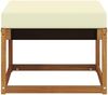 vidaXL Outdoor-Fußhocker Massivholz Akazie und Textilene Stoff Natur 900593 Bild 5
