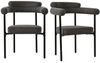 Flieks Esszimmerstuhl (Set, 2 St), 2er Set Polsterstühle Wohnzimmer Samt Küchenstühle Eisengestell Bild 4